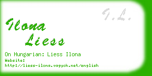 ilona liess business card